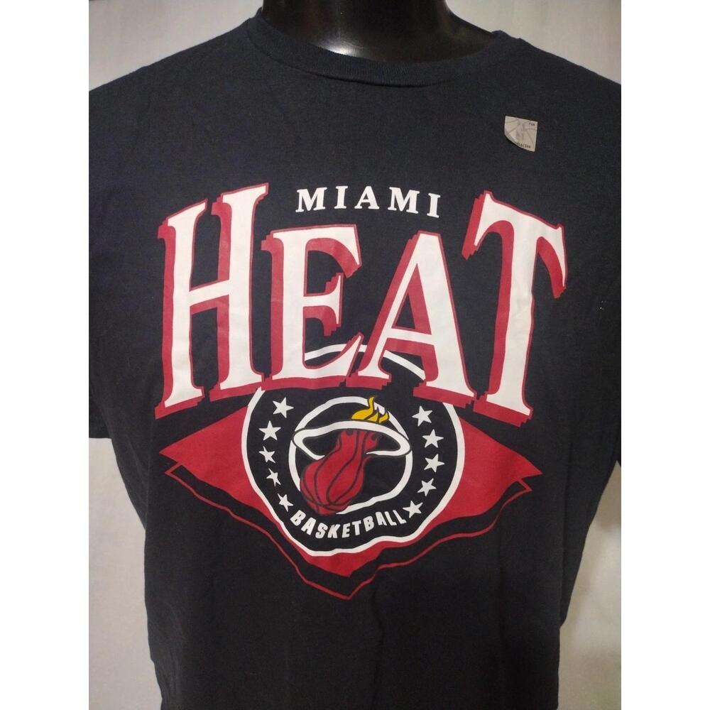 Mba Miami Heat Basketball T Shirt Men X Lg Black Short Sleeve New W Out Tag 72